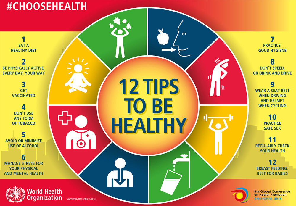 12 tips for healthy lifestyle 